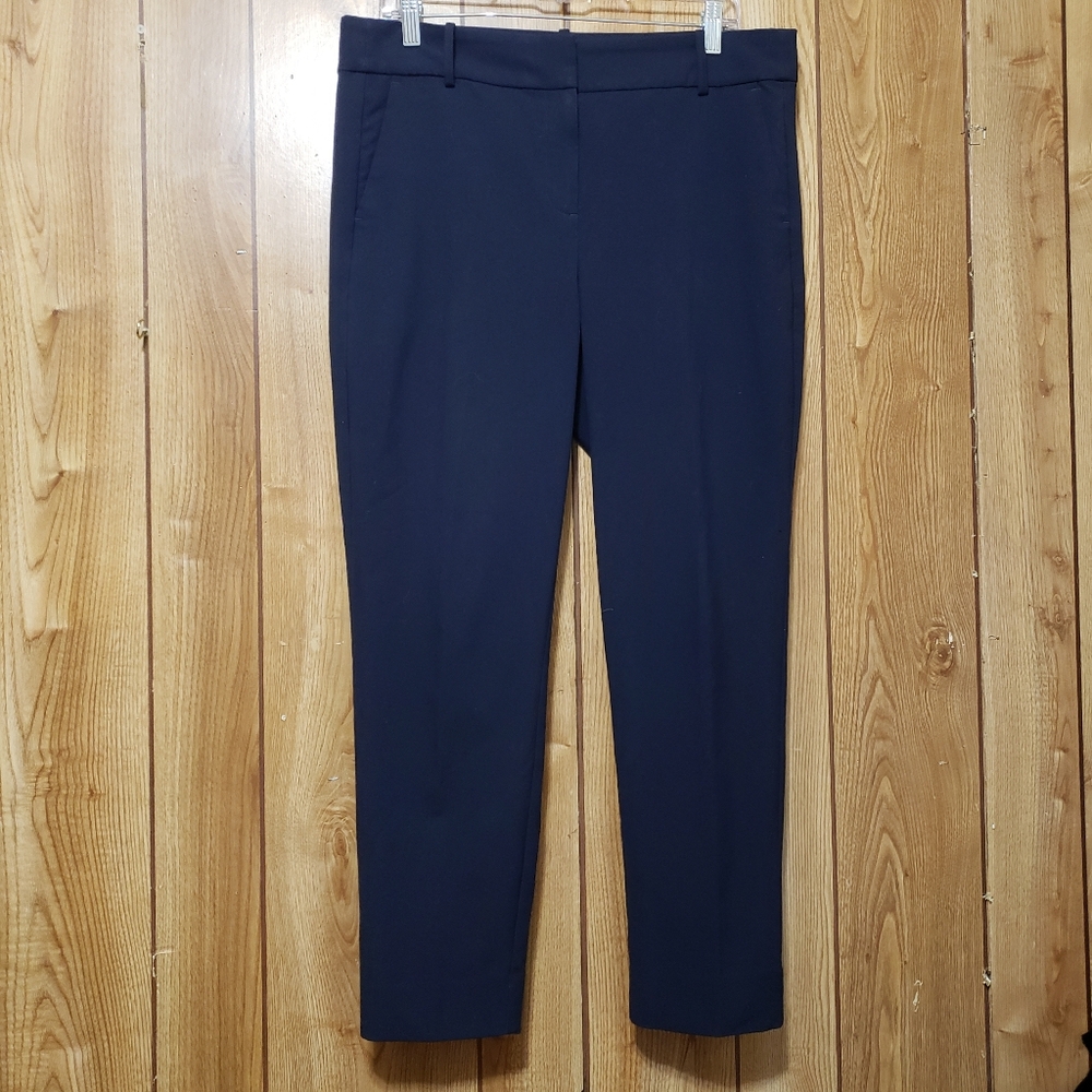 Crew Mercantile Pants Ladies Navy 12 Chino Style Stretch